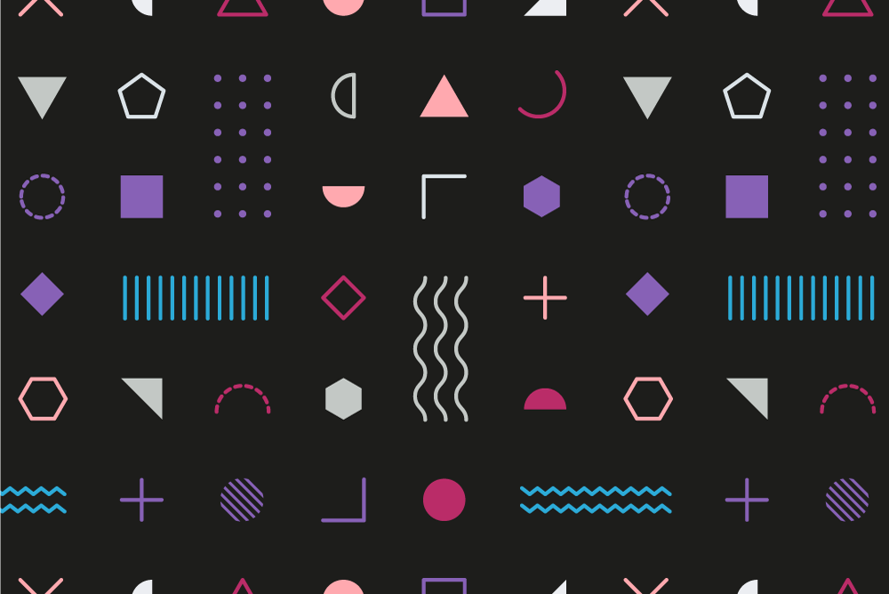 乙烯基餐垫几何图案背景 - TenStickers