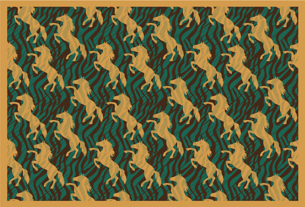 乙烯基餐垫原版大方独角兽图案 - TenStickers