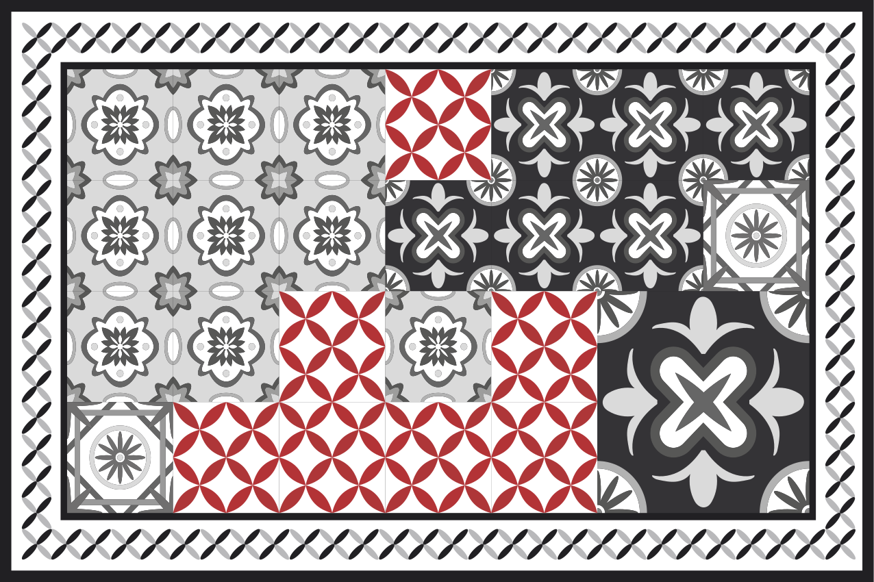 乙烯基餐垫贴图具有精致的纹理表面 - TenStickers