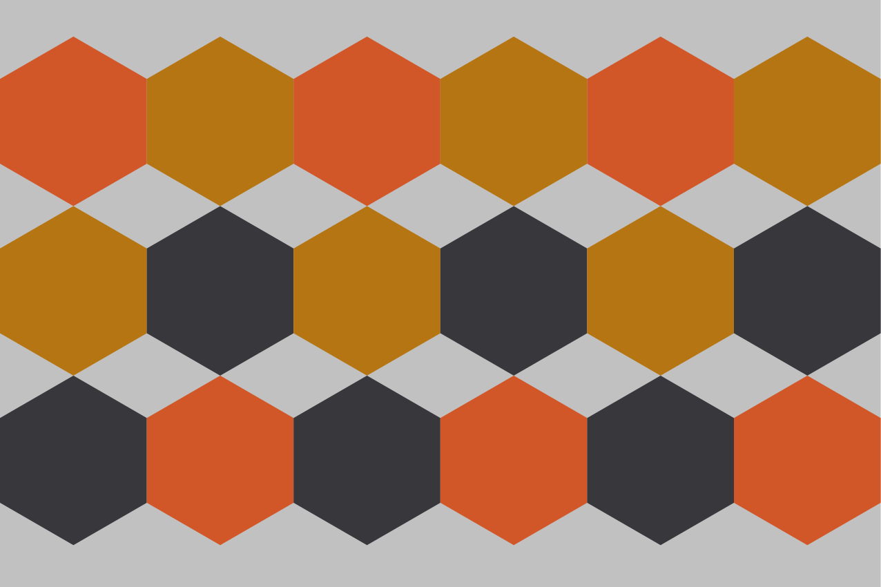 多彩六边形图案优雅餐垫 - TenStickers