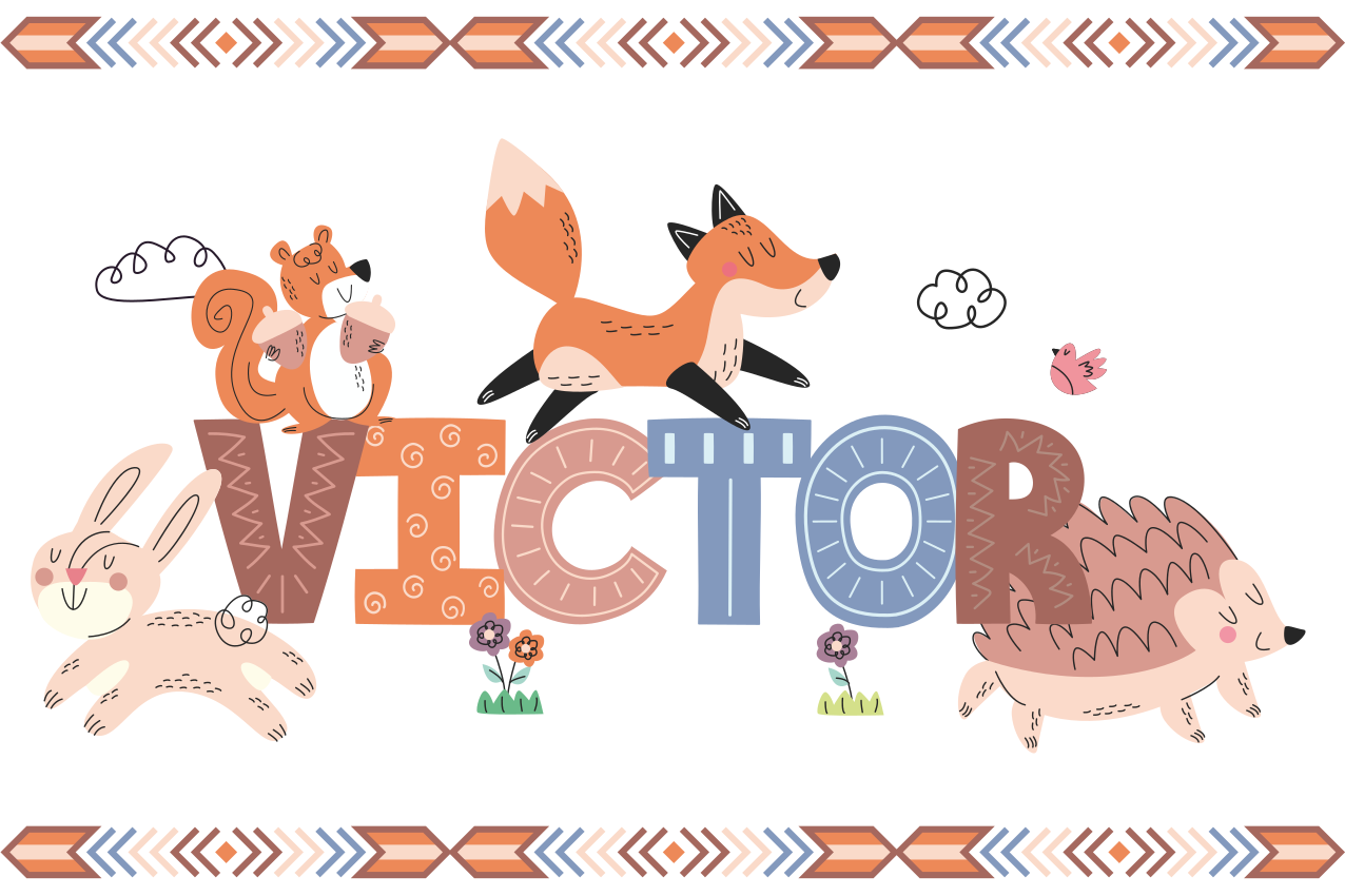 乙烯基儿童餐垫动物朋友聚会 - TenStickers