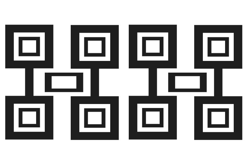 乙烯基餐垫现代方形图案 - TenStickers