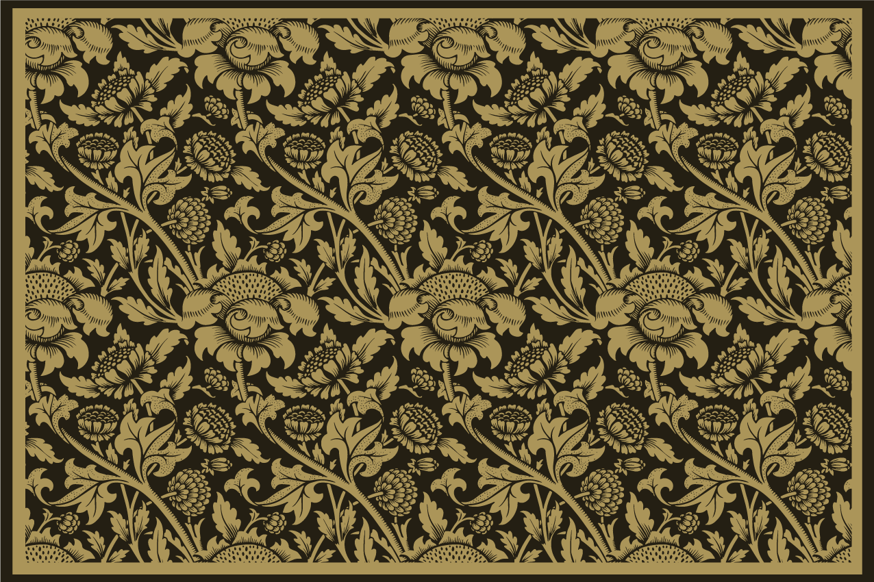 乙烯基餐垫优雅植物优雅 - TenStickers