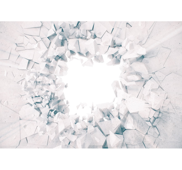 3d效果墙壁画 爆炸的几何形状 - TenStickers