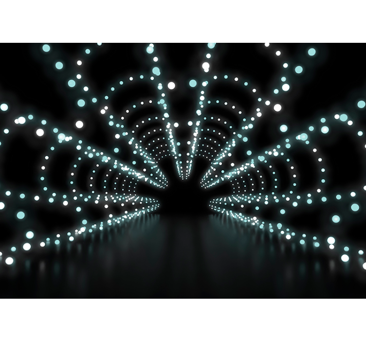 3d效果墙壁画 抽象光爆裂 - TenStickers