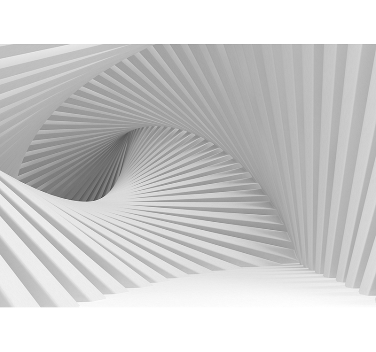 楼梯的波浪3d壁画壁画 - TenStickers