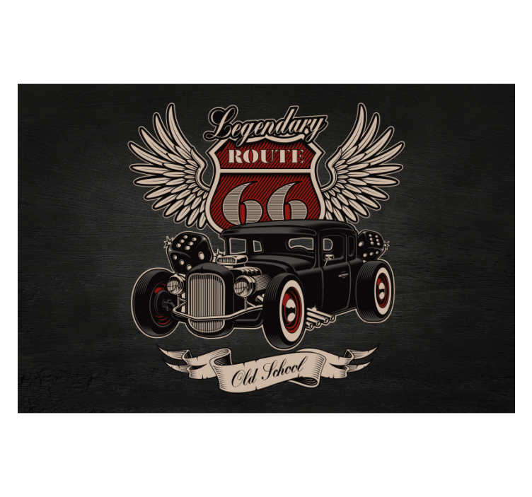 服务路线汽车壁画 - TenStickers