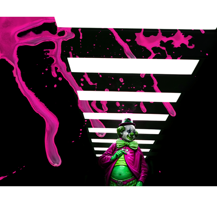 城市艺术壁画 粉色小丑 - TenStickers