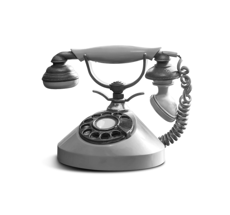 客厅的其他墙面壁画复古电话特写 - TenStickers