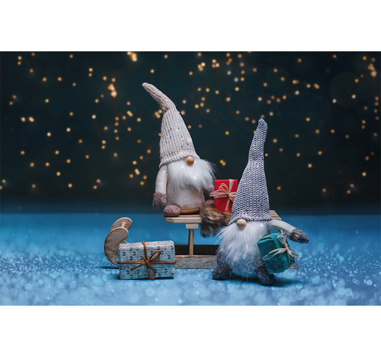 壁画圣诞节日侏儒庆典 - TenStickers