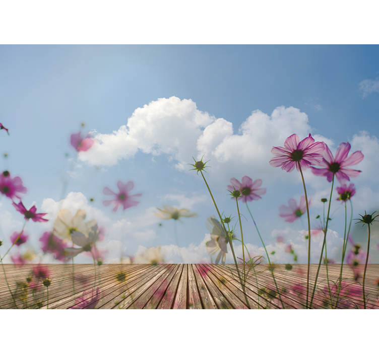 花墙壁画 娇嫩的花朵 - TenStickers