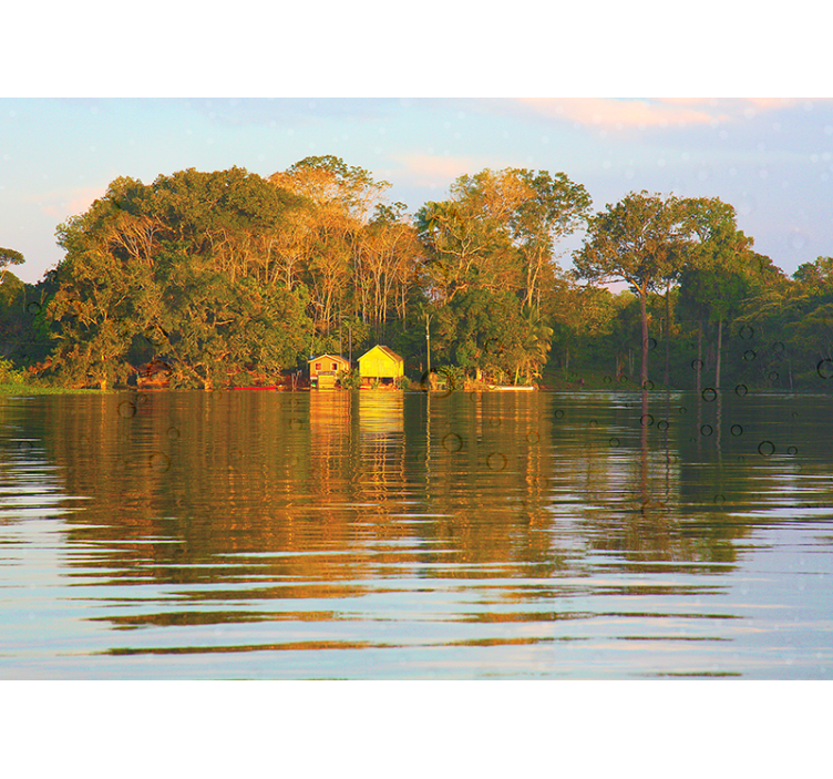 风景墙壁画 宁静的水景倒影 - TenStickers