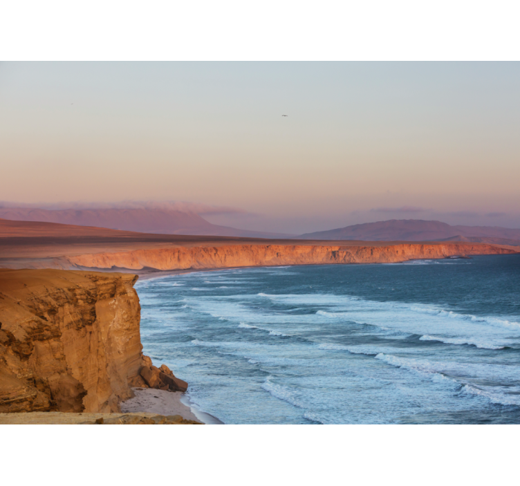 风景墙壁画 悬崖和海浪 - TenStickers