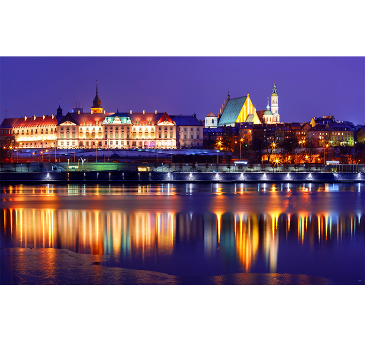 城市和乡村墙壁画 历史景观倒影 - TenStickers