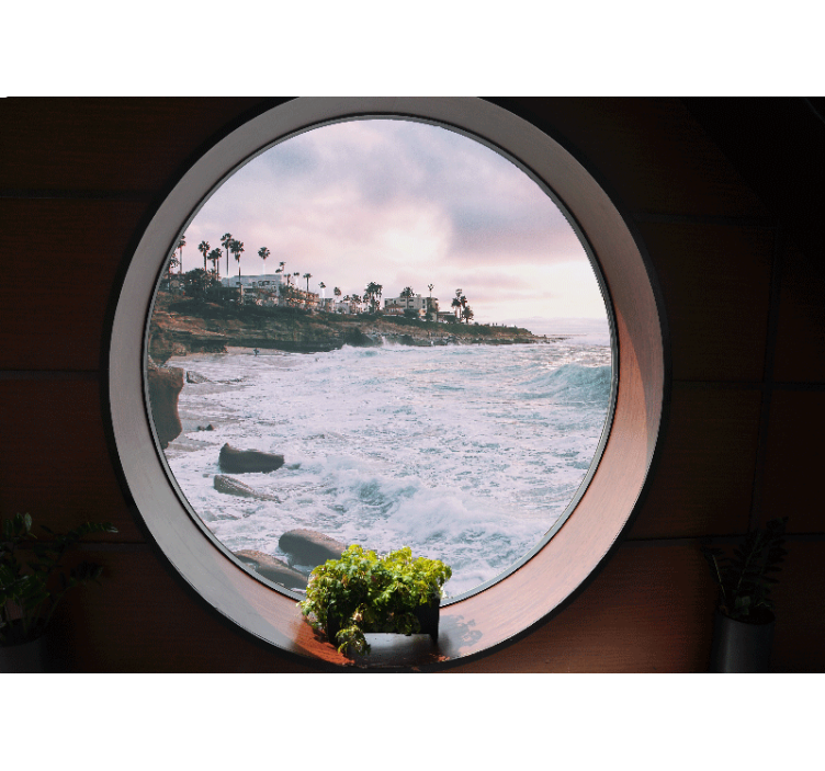 风景墙壁画海岸波浪场景 - TenStickers