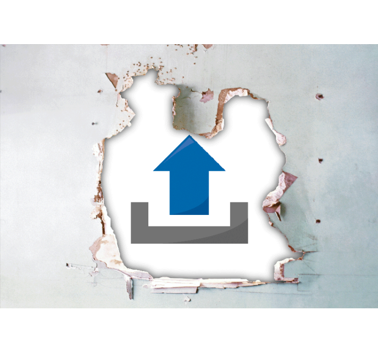 残破的墙错视效果壁画 - TenStickers