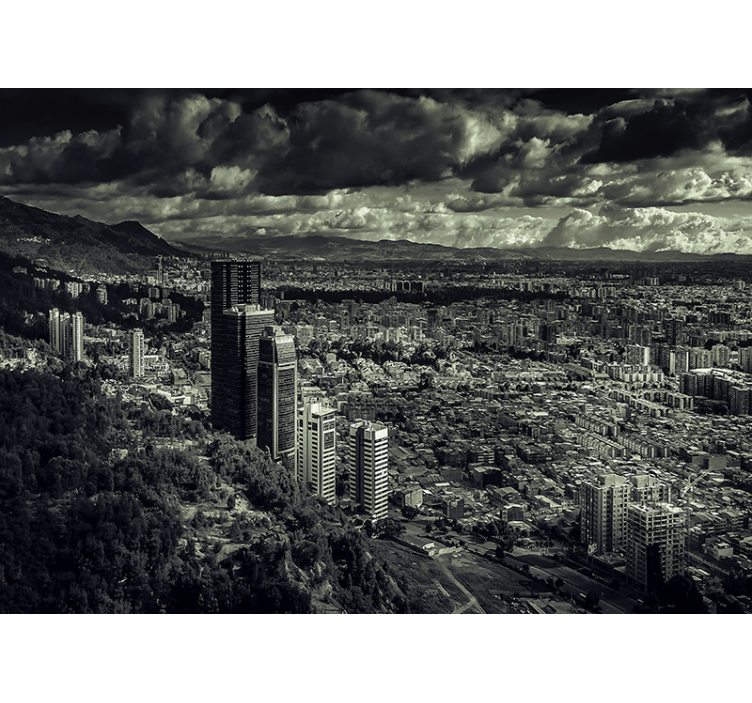 城市和乡村墙壁画 山景城市景观 - TenStickers