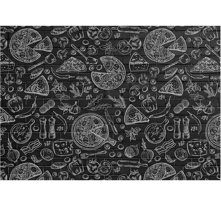 厨房壁画美食诱惑插图 - TenStickers