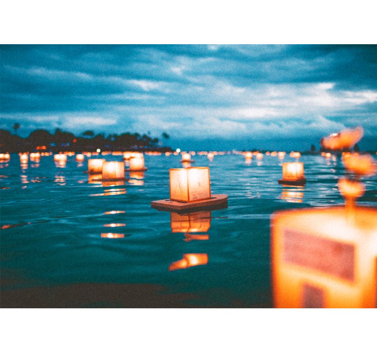 壁画质地 放灯之夜 - TenStickers