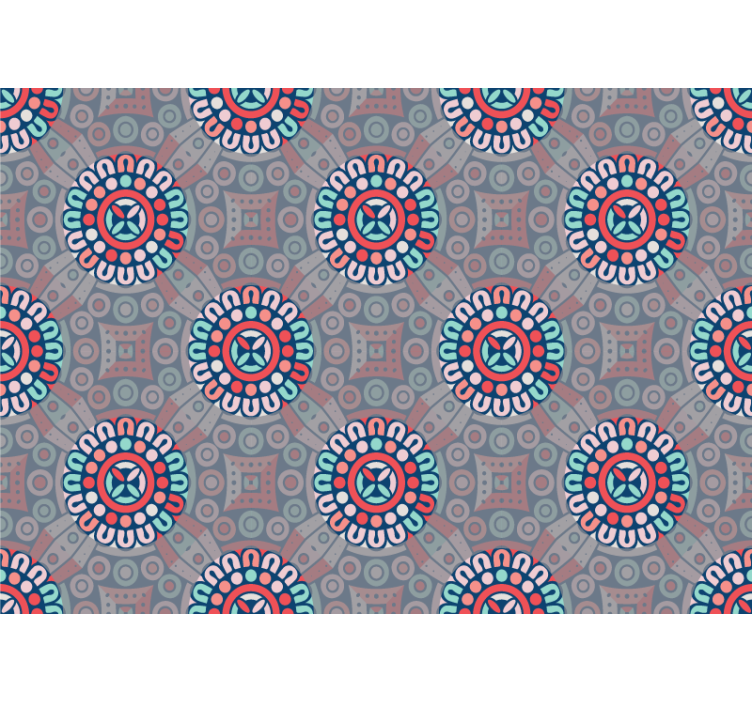 其他纹理和图案壁画 几何花卉图案 - TenStickers