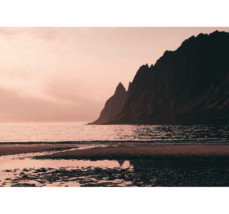 峡湾盖朗厄尔太阳升起山墙壁画 - TenStickers