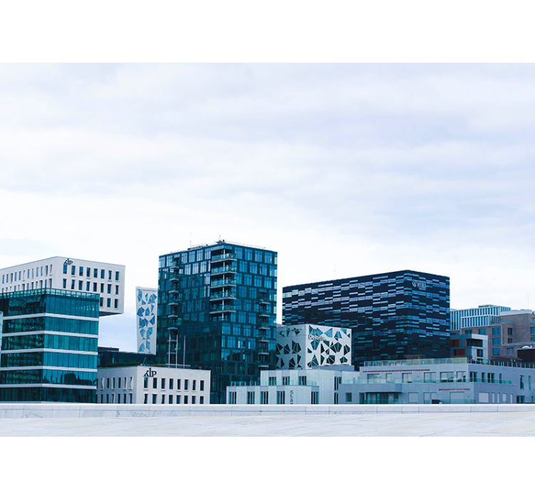 城市和乡村墙壁画 现代城市天际线 - TenStickers