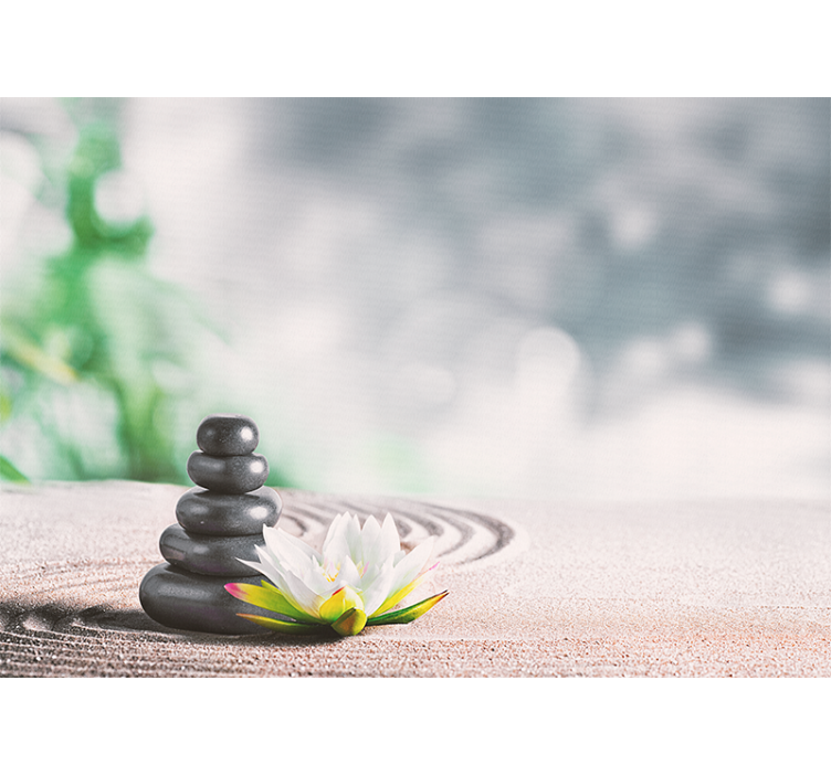 其他禅宗壁画 宁静的石头堆叠 - TenStickers