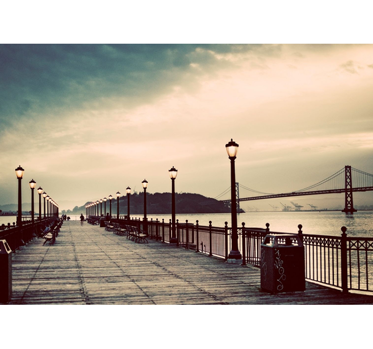 城市和乡村墙壁画 风景优美的海滨景色 - TenStickers