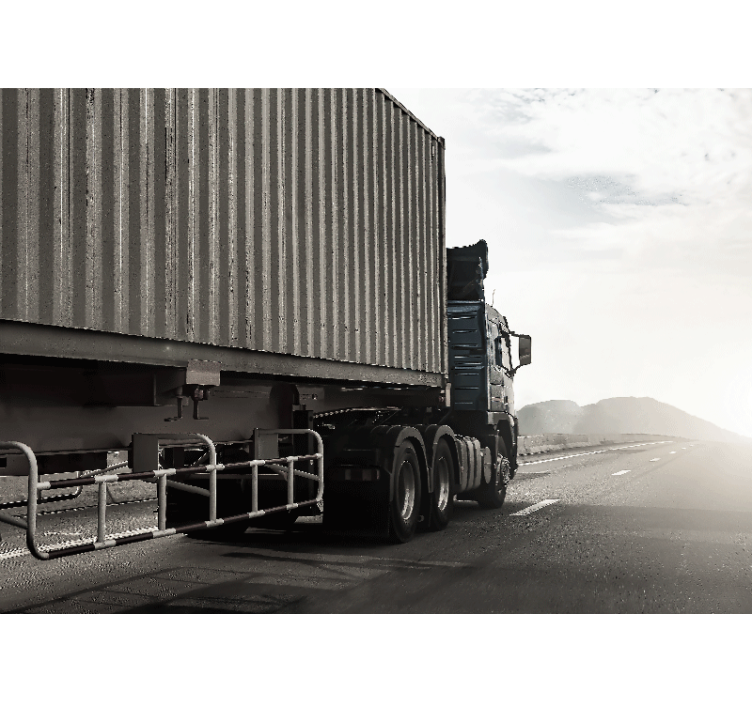 其他车辆壁画在高速公路上的卡车 - TenStickers