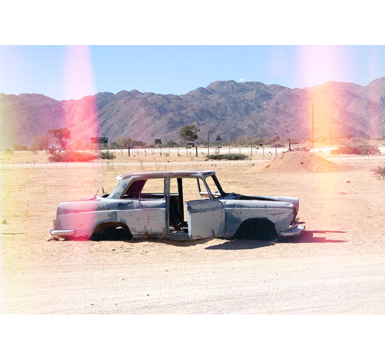 其他车辆壁画废弃经典汽车 - TenStickers