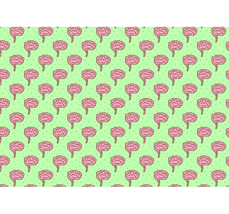 其他花墙壁画 风格化的大脑绽放 - TenStickers