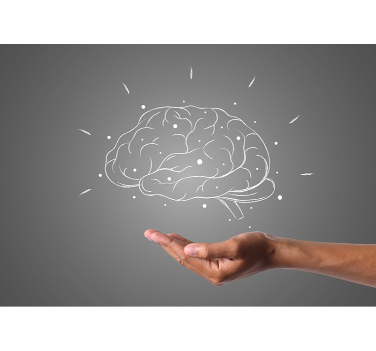 短语墙壁画 大脑概念可视化 - TenStickers