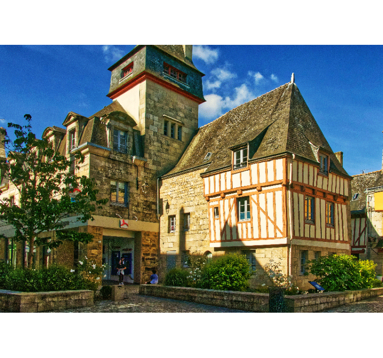 城市和乡村墙壁画展现历史法国建筑 - TenStickers