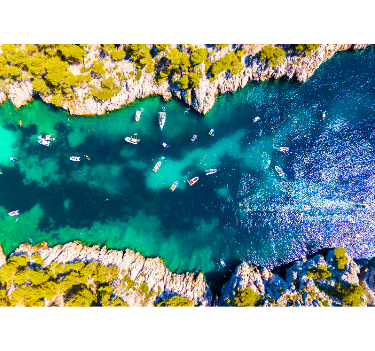 风景墙壁画 海岸鸟瞰图 - TenStickers