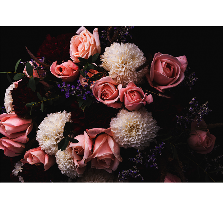 花墙壁画 优美的植物构图 - TenStickers