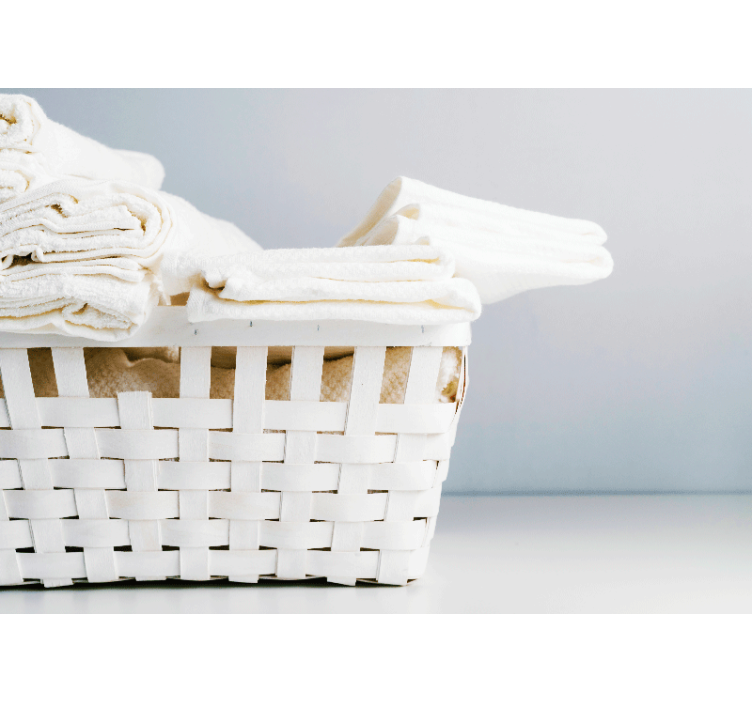 壁画浴室 优雅的毛巾篮 - TenStickers