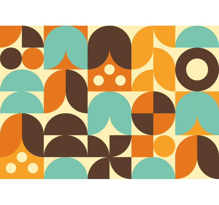 抽象壁画展现几何图案的魅力 - TenStickers