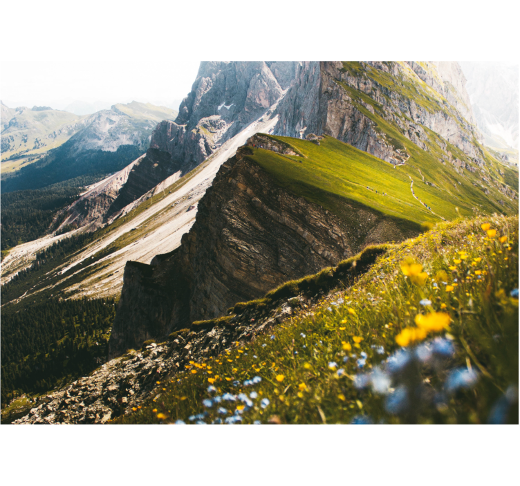 风景墙壁画展现山地地形之美 - TenStickers