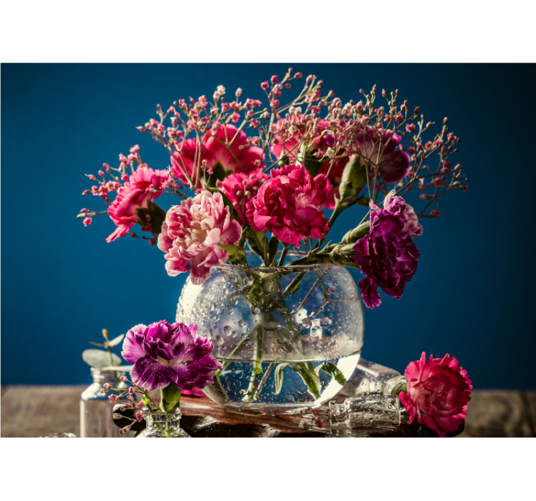 花墙壁画生动绽放组合 - TenStickers