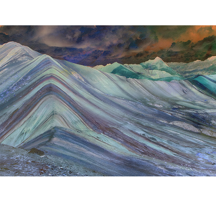 风景墙壁画山地地形形成 - TenStickers