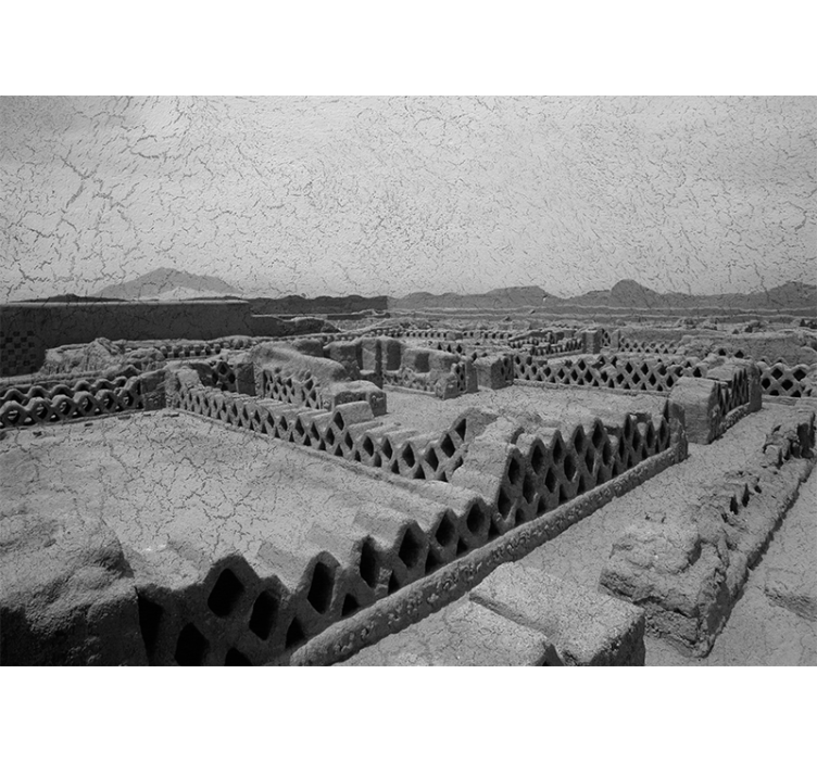 沙漠墙壁画展现沙漠地形剪影 - TenStickers