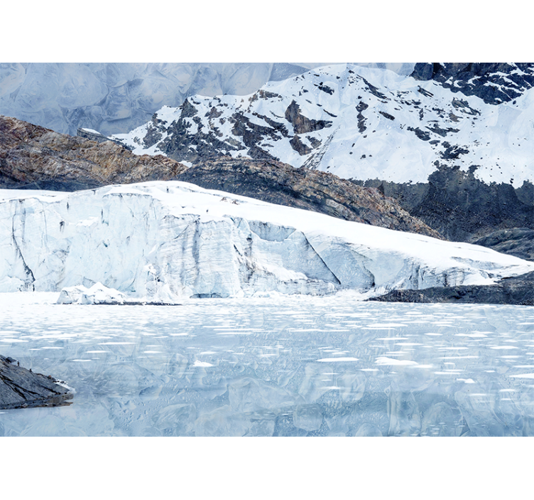 山墙壁画壮丽冰川山脉 - TenStickers