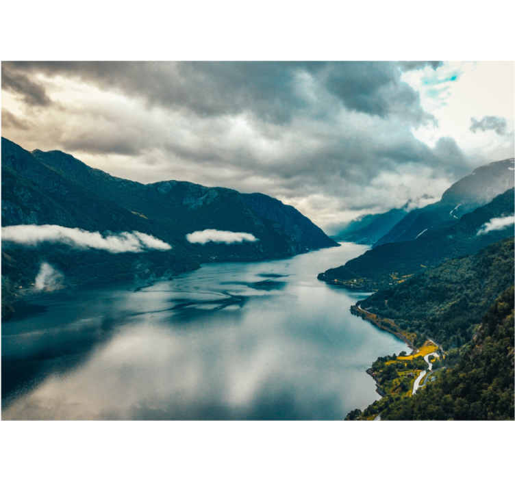 风景墙壁画山湖倒影 - TenStickers