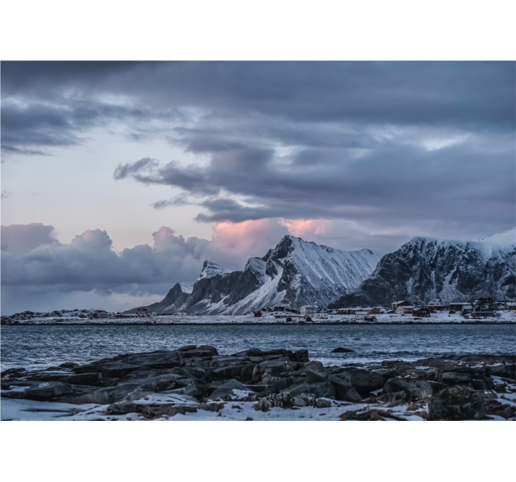 风景墙壁画冰冷的山峰顶端 - TenStickers