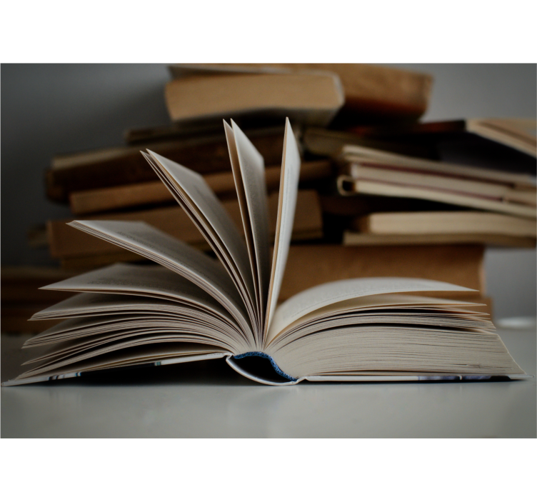 短语墙壁画开放书籍场景 - TenStickers