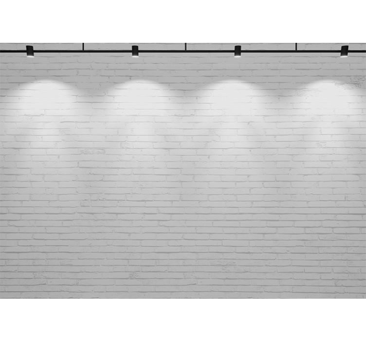 其他具有纹理和图案的壁画白色砖纹理 - TenStickers