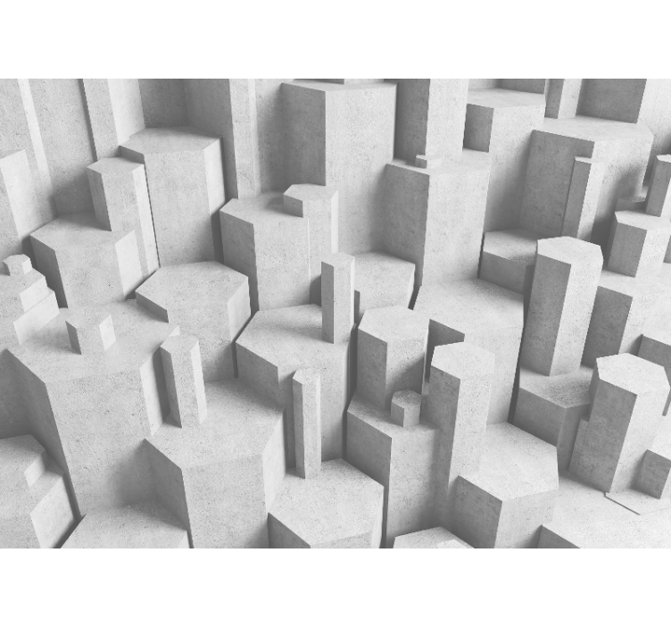 其他具有纹理和图案的壁画混凝土几何形状 - TenStickers