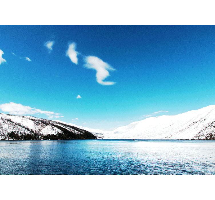 风景墙壁画展现雪山风光 - TenStickers