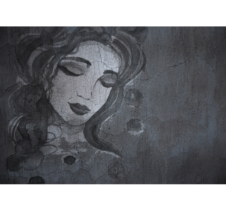 艺术壁画优雅女性肖像 - TenStickers