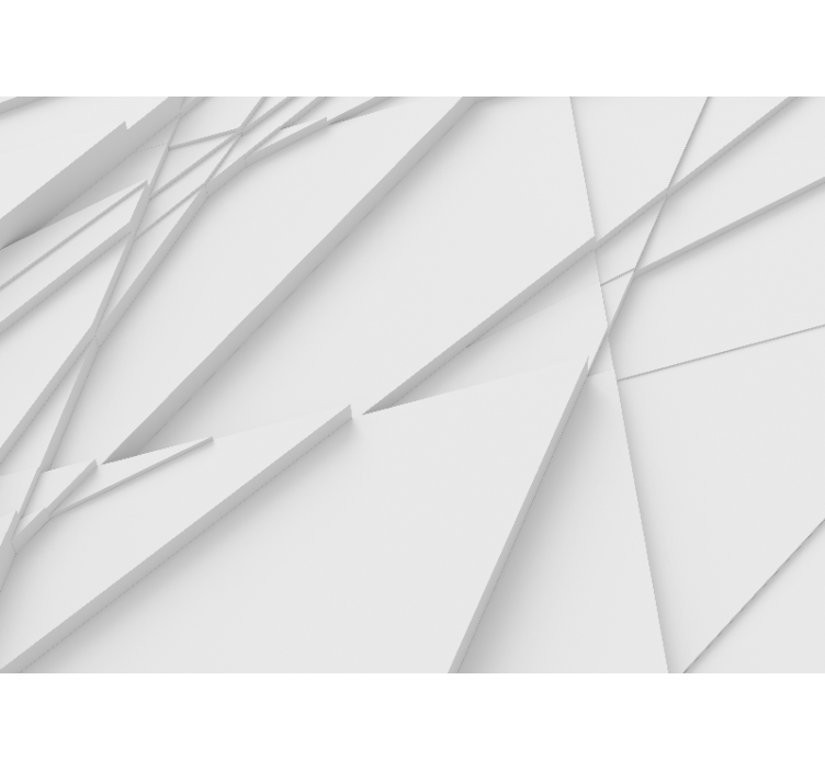 抽象壁画呈现几何层叠图案 - TenStickers